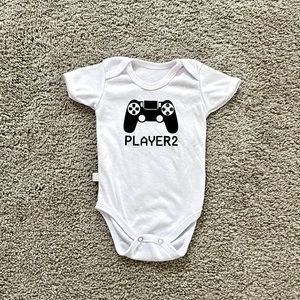 👶 “Player 2” onesie - size 6-9 months